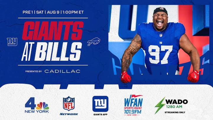 Giants vs. Bills : How to Watch, Listen & Live Stream Preseason Week 1