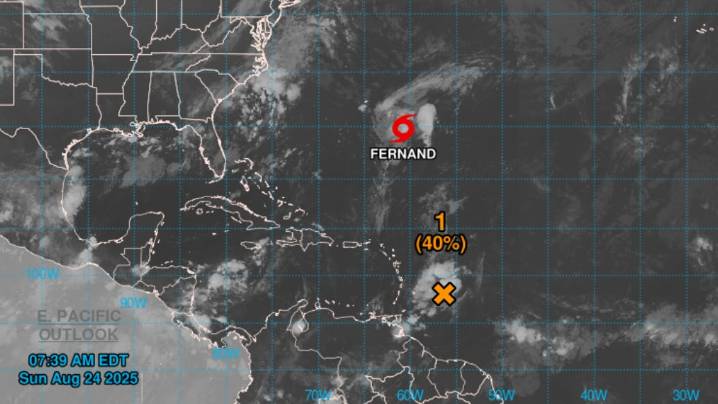Where is Tropical Storm Fernand? NHC tracks AL99. Next storm is Gabrielle