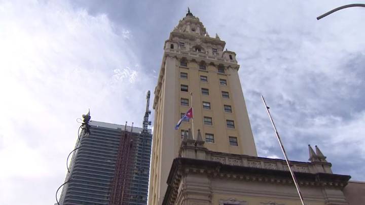 Miami’s Freedom Tower reopens as Trump ramps up arrests in city of Cuban migrant pride