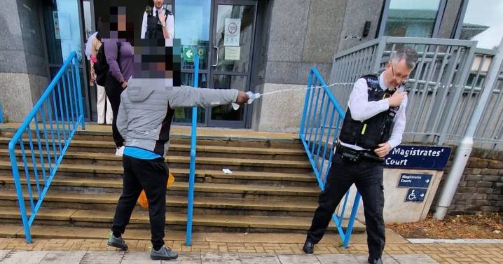 Man smashes door to Croydon court, urinates, then gets arrested after spraying water at police