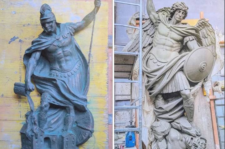 Massachusetts mayor defends saint statues on public building, says critics are anti