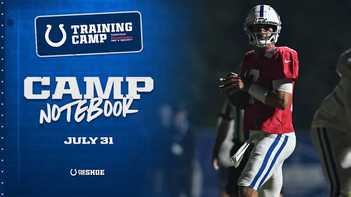 Training Camp Notebook: Daniel Jones, Anthony Richardson shine under the lights in lengthy scrimmage