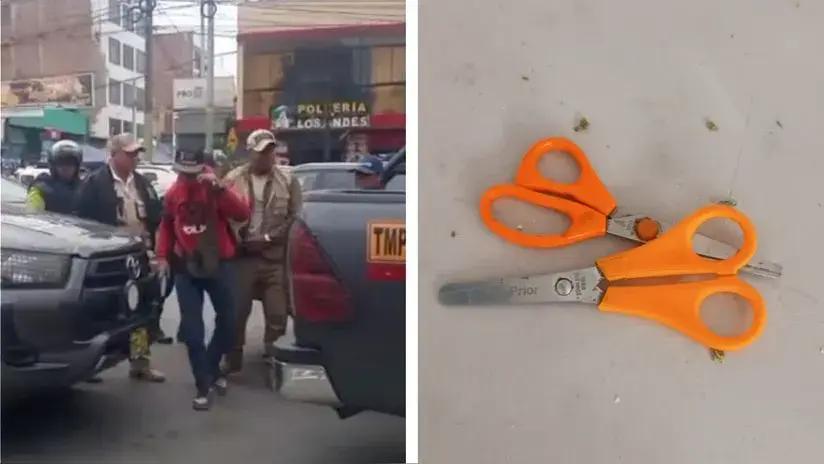 Capturan en Chorrillos a extranjero que subía a buses para asaltar a pasajeros: los amenazaba con tijeras