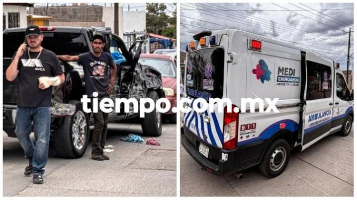 "Probaban" GMC para comprarla y los embistió camión; 2 heridos