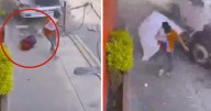 VIDEO: Momento exacto en que familia se salva de ser aplastada por camión en San Juan de Aragón