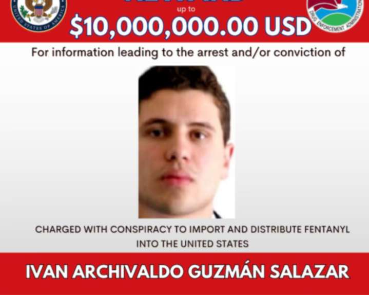 Esta es la recompensa que Estados Unidos ofrece por Iván Archivaldo, hijo de “El Chapo” Guzmán