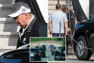 Donald Trump seen Sunday after strange speculation about his health