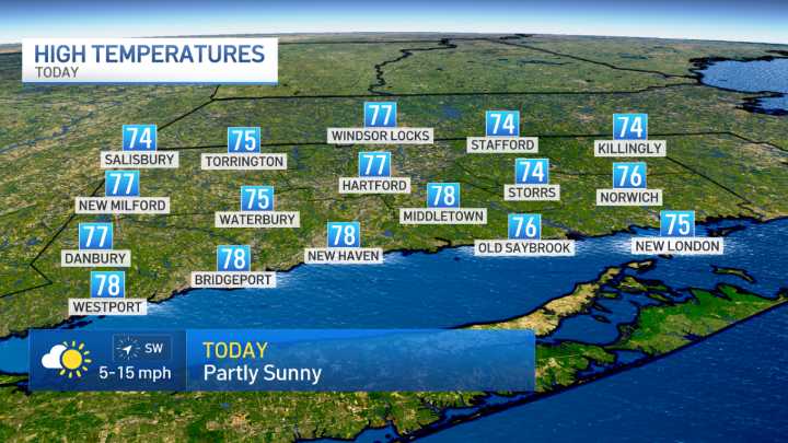 Temperatures in low-to-high-70s Thursday – NBC Connecticut