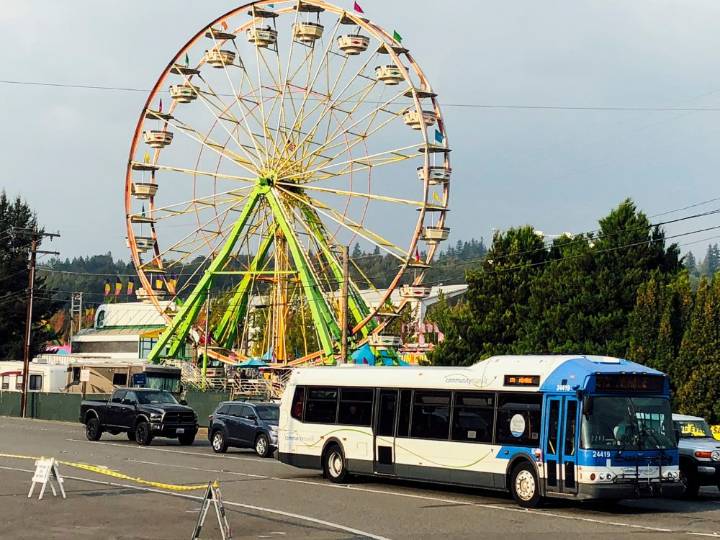 Take the bus to the Evergreen State Fair, Aug. 21