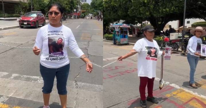 Se encadenan madres buscadoras en Tuxtla Gutiérrez, Chiapas: exigen verdad y justicia
