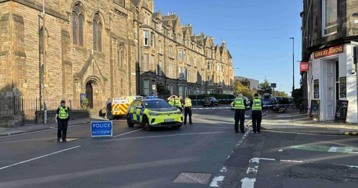 Edinburgh police cordon off city centre road following 'accident'