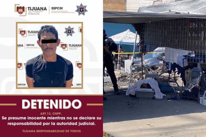 Hombre es detenido tras asesinar a mujer en el tianguis y lesionar a un hombre y un niño