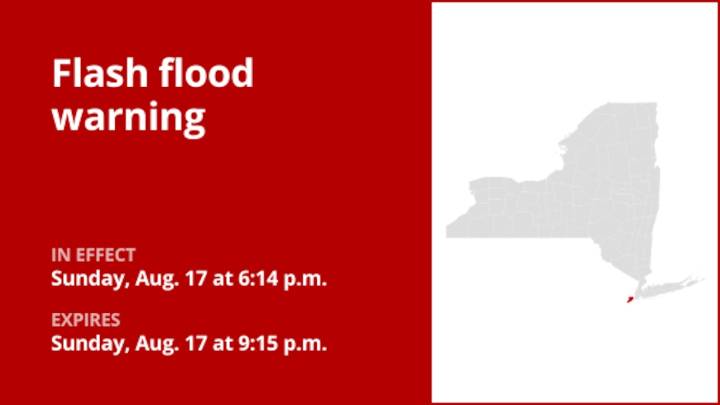 NYC weather: Flash flood warning for Staten Island until Sunday night caused by thunderstorms