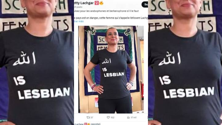 Detenida la feminista marroquí Betty Lachgar por lucir una camiseta con el lema «Alá es lesbiana»