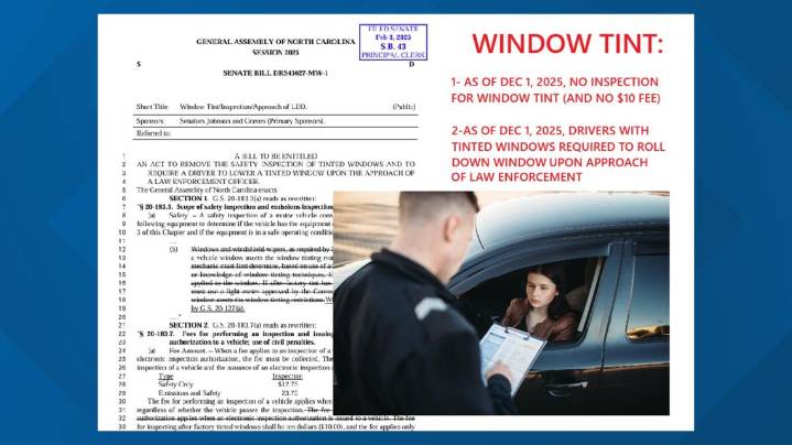 Tinted window inspections end Dec. 1, 2025 as new law unfolds