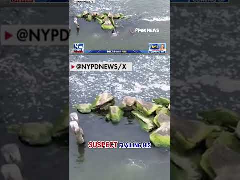 Bodycam footage shows NYPD officer dive into water after suspected car thief #shorts #foxnews #news