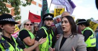 Police investigate reports GB News reporter 'hit with placard' at asylum hotel protest