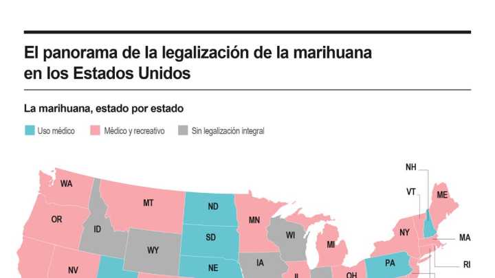 [Infografía] El panorama de la legalización de la marihuana en los Estados Unidos