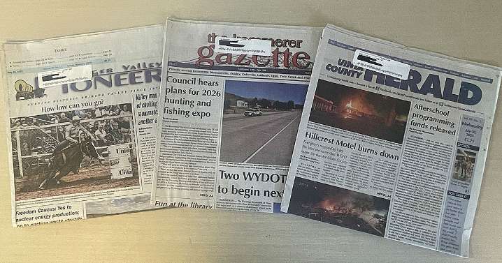 Southwest Wyoming Newspapers Close Suddenly on Wednesday