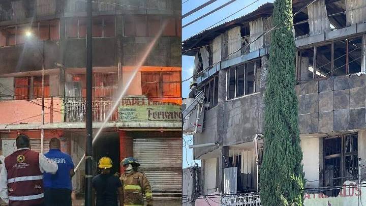 Incendio consume toneladas de mezclilla en maquiladora en Tehuacán; deja pérdidas millonarias
