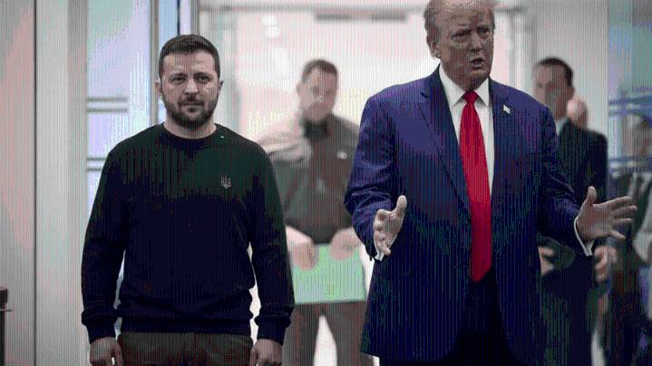 El presidente de Ucrania Volodímir Zelenski llega a Washington, EEUU para su reunión con Donald Trump