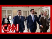 Protesters boo Vance and Hegseth during National Guard visit