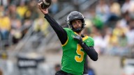 Oregon quarterback Dante Moore on learning from past…