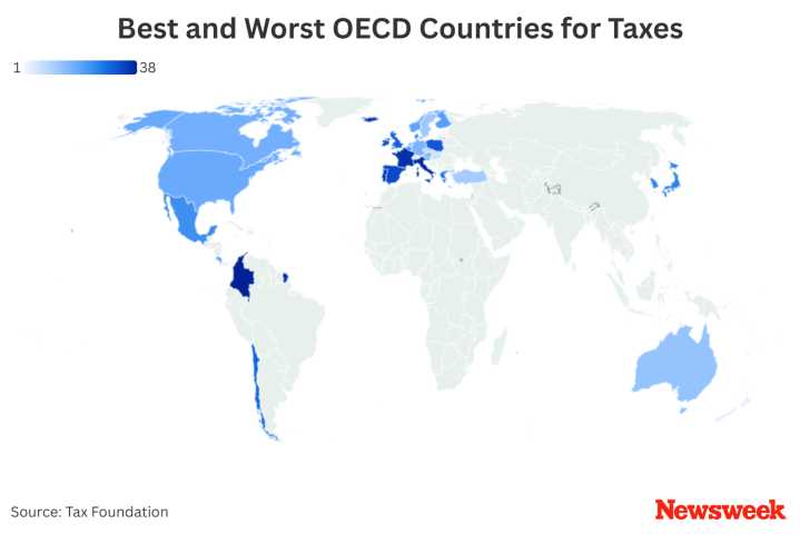 Map Shows Best—And Worst—Countries For Tax