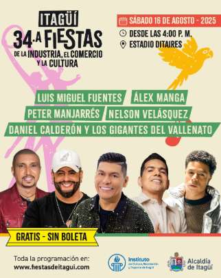 Una semana para todos: conciertos gratuitos, cultura y emprendimiento en la Feria de Itagüí 2025