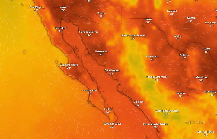 Clima en La Paz y Los Cabos sábado, 30 de agosto de 2025