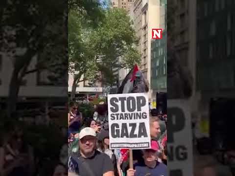 Mahmoud Khalil Joins Pro-Palestinian Protesters In NYC 'Stop Starving Gaza'