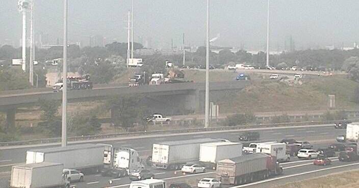 Traffic chaos on QEW through Hamilton Friday morning