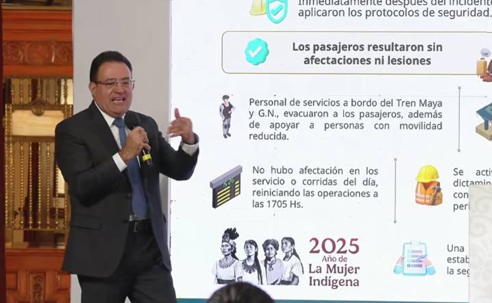 No se descarriló el Tren Maya, fue un percance de vía: David Lozano