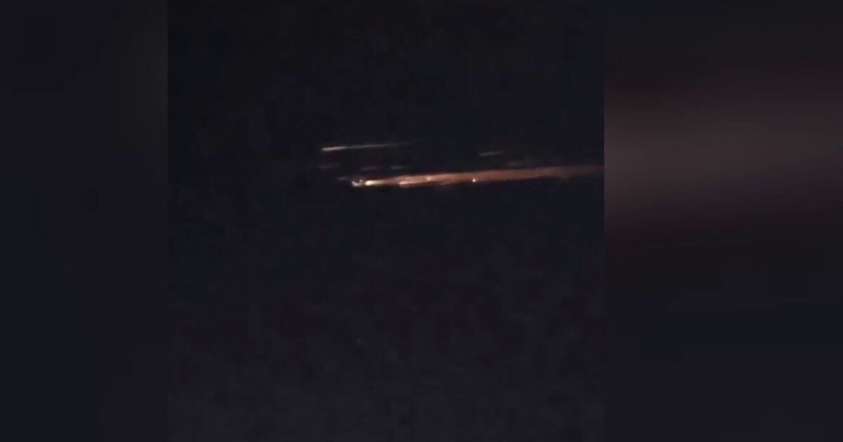Space debris lights up the night sky across Montana