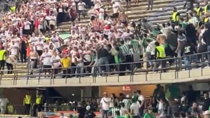 Se supo quién fue el culpable del tropel en Nacional vs. São Paulo: delatan su identidad