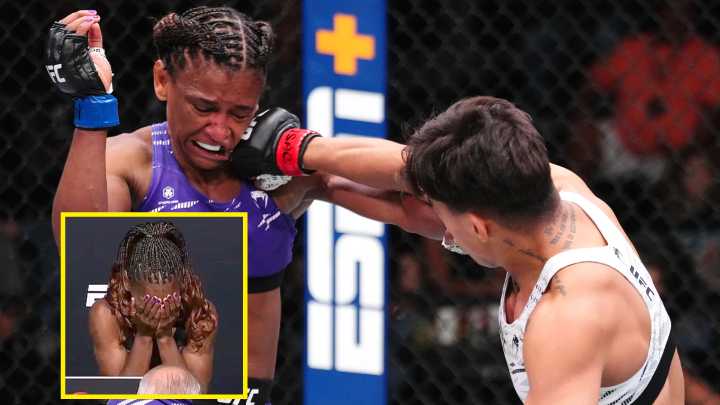 Fighter becomes UFC's most defeated female after being left with head in hands over intimate item drop at weigh