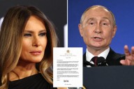 First Lady Melania Trump calls for end to war in Ukraine in 'peace letter' hand-delivered to Putin by the president: report