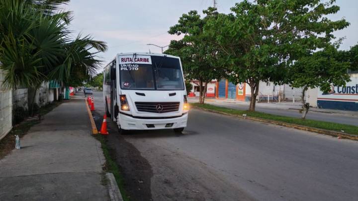 Nuevo sistema de transporte en Chetumal opera con paradas provisionales