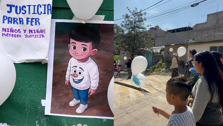 Entre porras y globos blancos despiden a menor asesinado en Los Reyes La Paz