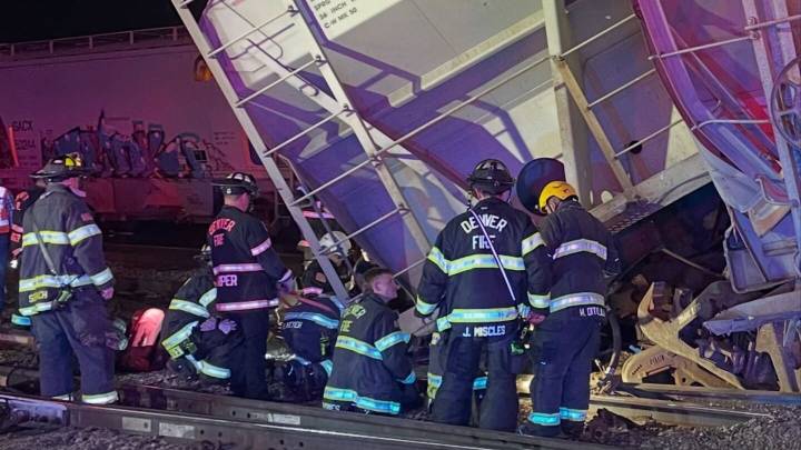 Denver rail worker has leg amputated after being trapped by derailed train car