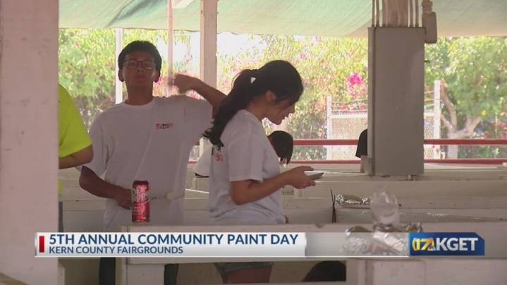 Teens participate in 'Community Paint Day' at Kern County Fairgrounds