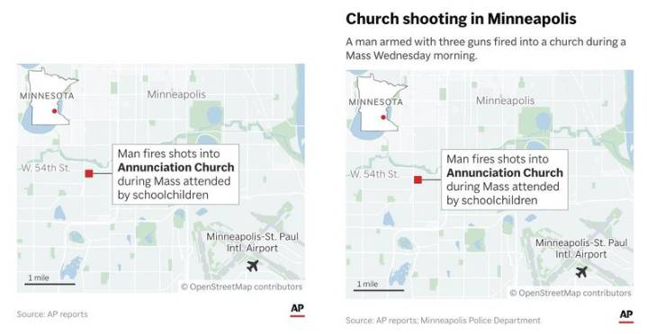 Shooter fired 116 rounds from a rifle into a Minneapolis church, police chief says