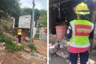 Bomberos inspeccionaron viviendas en riesgo de colapso en sectores de Santa Marta
