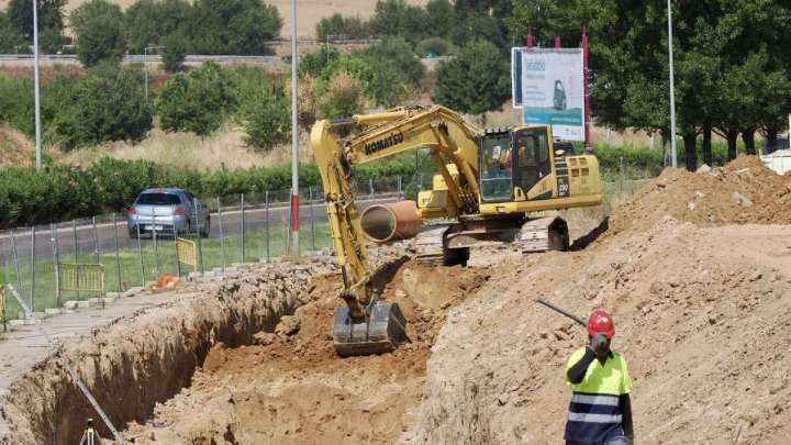 Las obras en el colector avanzan la llegada de Mercadona a la ladera sur de Parquesol de Valladolid