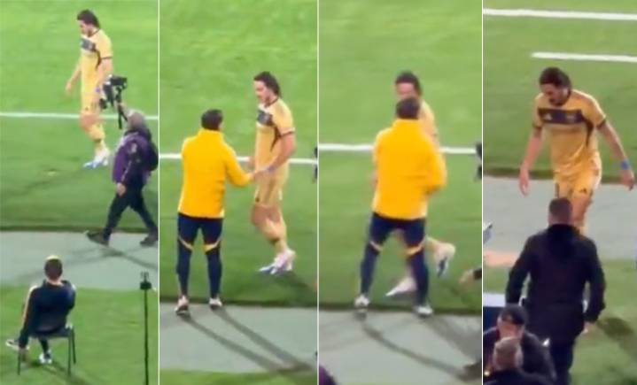 Boca ganó pero igual hubo escándalo: la furia de Edinson Cavani y su pelea con el cuerpo técnico porque lo sacaron