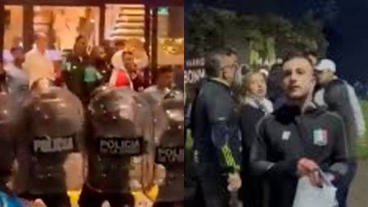 Graves incidentes: disturbios en el banderazo de Once Caldas antes de enfrentar a Huracán