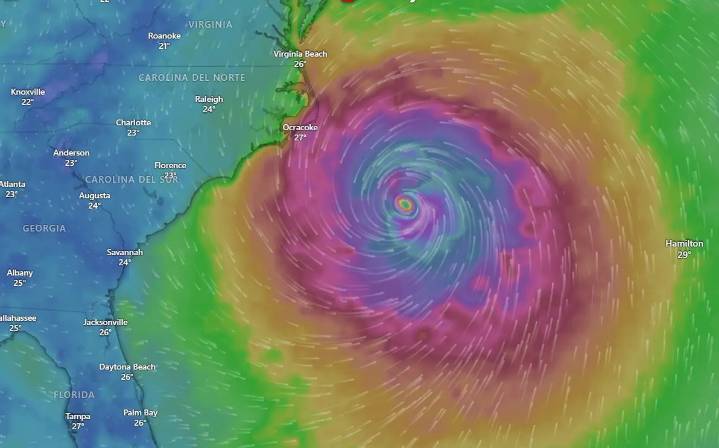 Huracán Erin amenaza costa este de los Estados Unidos y Bermudas