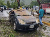 Caída de árboles, calles anegadas y apagones dejó fuerte lluvia en la zona metropolitana (+Fotos)