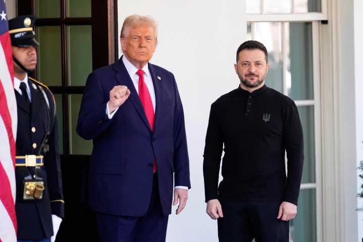 Trump enters Zelensky summit with approval ‘surging upward’