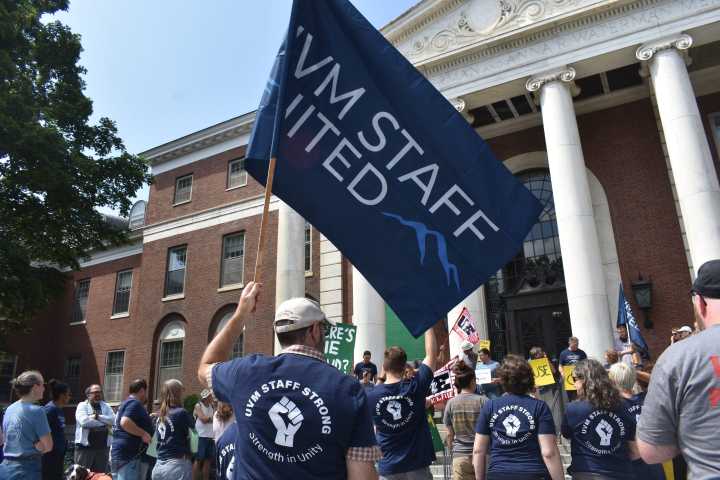 UVM faculty and staff unions protest third-party health insurance audit, citing privacy fears